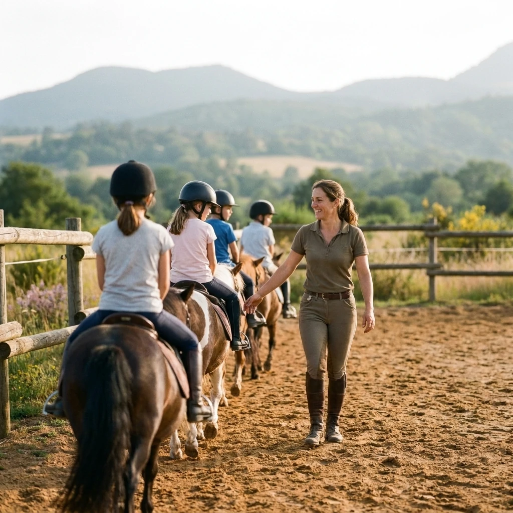 Cours de poney à Saint-Denis-Combarnazat, Puy-de-Dôme